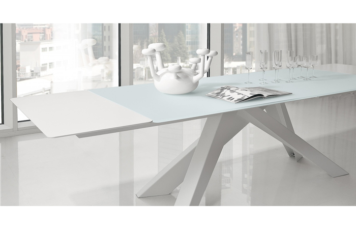 Table Big Table extensible - 200/100 cm - Plateau verre